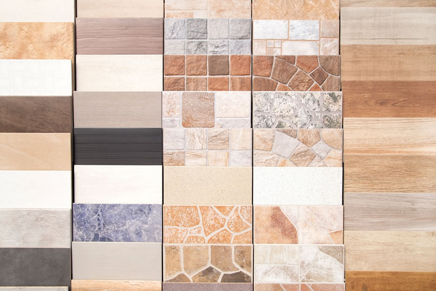 Different types of floor tiles